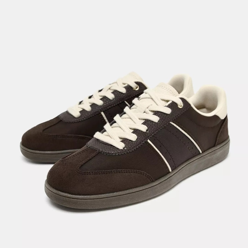Zara Brown and Cream Sneakers